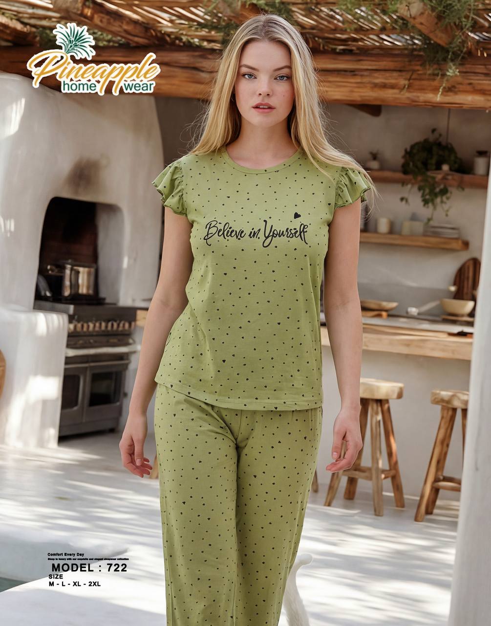Green Relaxed Pajama Set