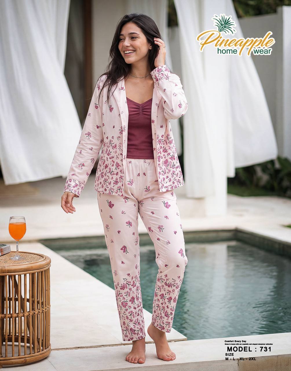 Floral Pajama Home Wear Set