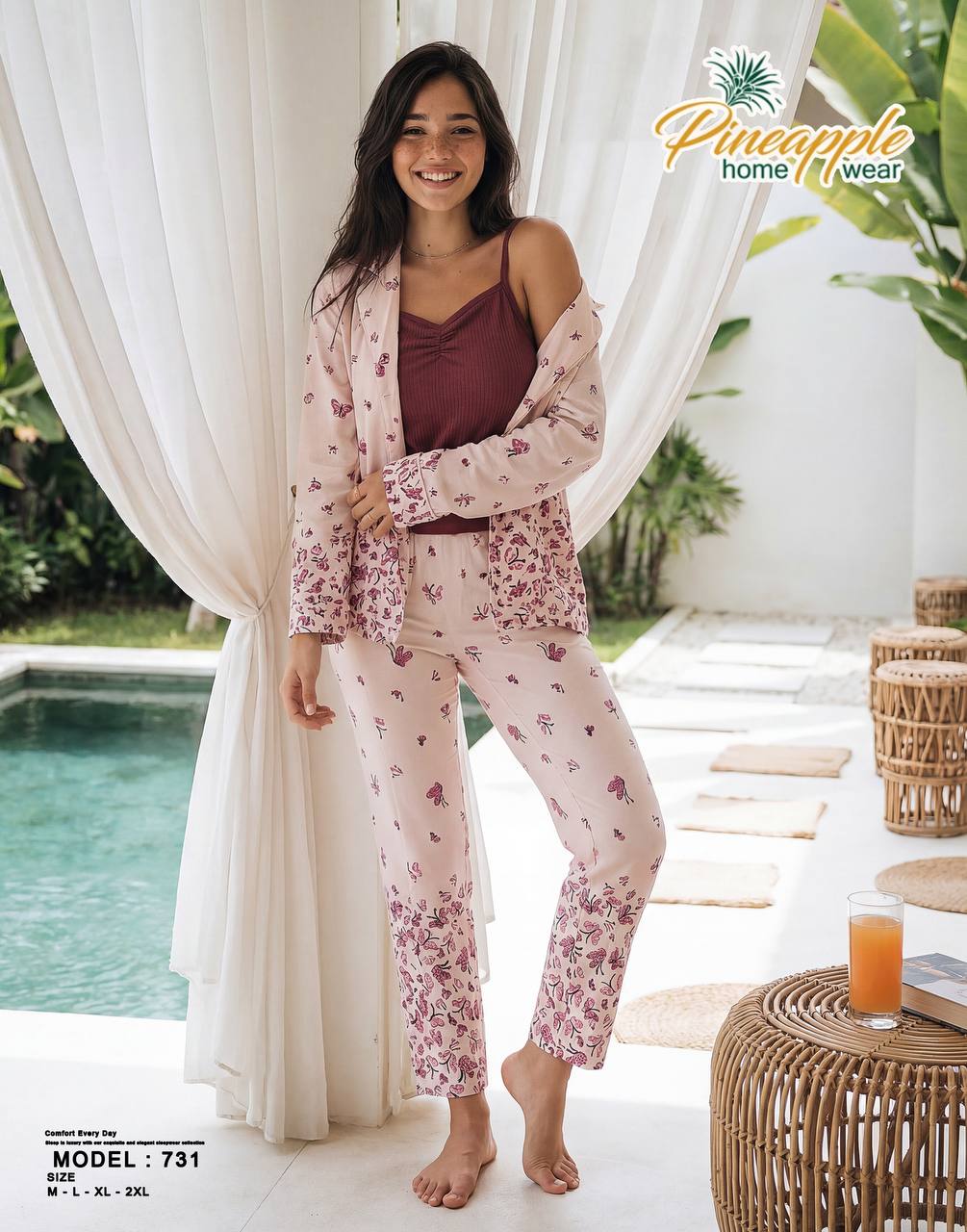 Floral Pajama Home Wear Set
