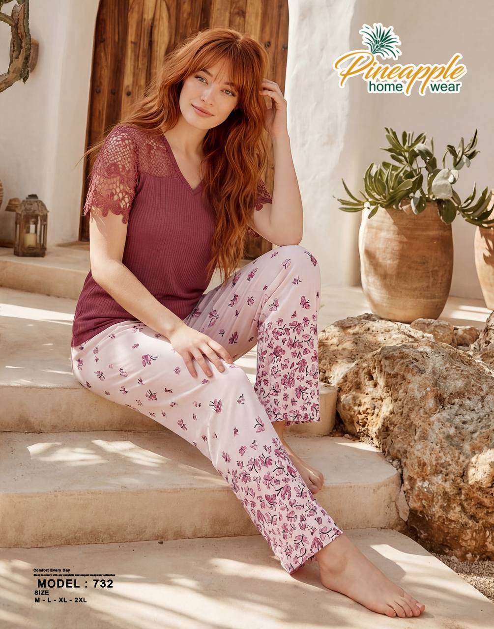 Floral Lounge Wear Set