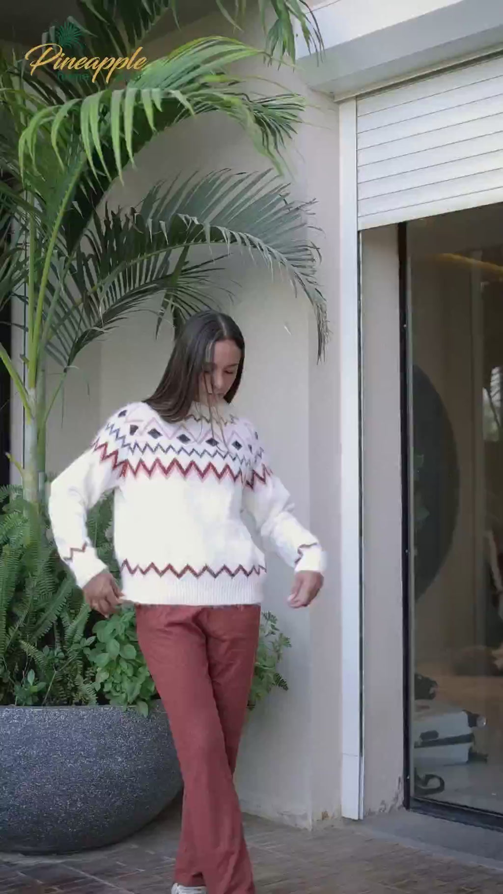 TOP SOFT KNITTED ULTRA FINE FLUFFY TEXTURE LYCRA PANTS JAQARED WOOLWITH COTTON