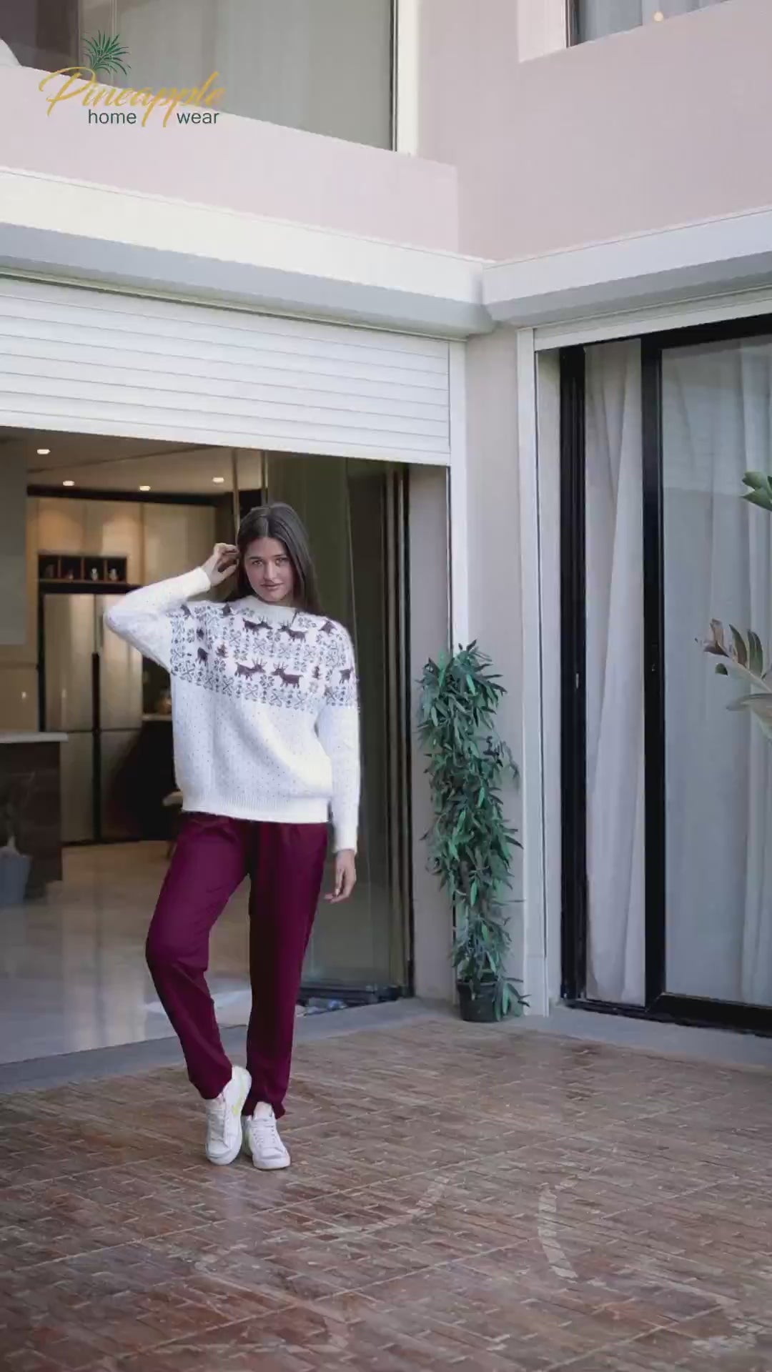 TOP SOFT KNITTED ULTRA FINE FLUFFY TEXTURE LYCRA PANTS JAQARED WOOLWITH COTTON